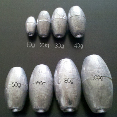 通心铅坠通孔坠10g20g30g40g50g60g80g100g 抛竿海竿路亚坠锡砣