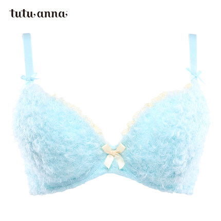 tutuanna女士文胸 蝴蝶结 有插垫 日系毛毛文胸-tmall.com天猫