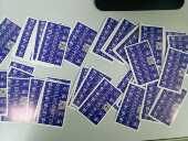 不干胶航空标签 80枚 明信片专用 air 航空邮件标签