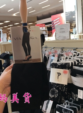 现货　美国VIA SPIGA加绒打底裤美腿显瘦春秋黑色九分连裤打底裤