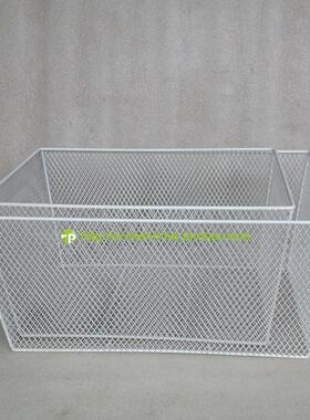 派雅 长方形收纳储物篮 密网小孔置物篮 五金篮框 白/黑色 可定做