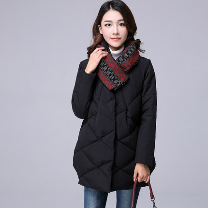 茵加棉衣女中长款中年女装2015冬装新款韩版