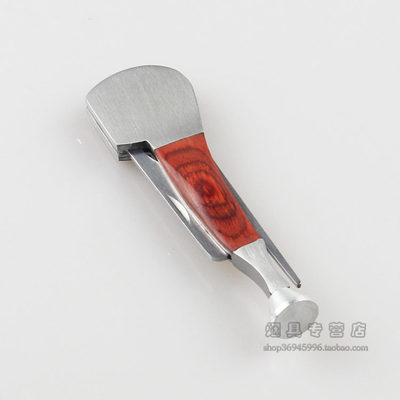 烟斗烟具配件 实木豪华不锈钢烟刀(刮刀/压棒/通针)直款红色