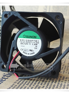 原装SUNON建准 6cm 6025双滚珠散热风扇 12V 1.4W KD1206PTB1 2线