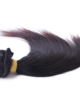 假发巴西人发发帘长直发顺发自然黑色16英寸 可染烫拉