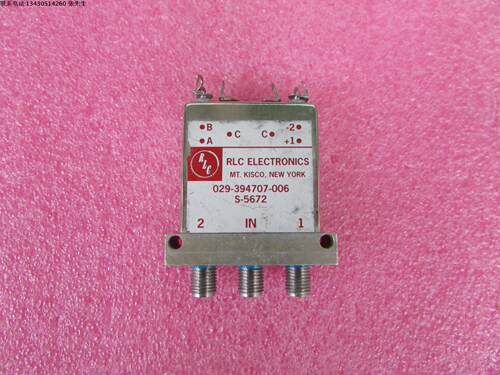 RLC 进口 029-394707-006  DC-18GHz 12V SPDT射频微波同轴开关 质量包好，包能用 可提供测试图 频率范围：DC-18GHz  插损：0.4dB 隔离度：80dB 工作电压：12V