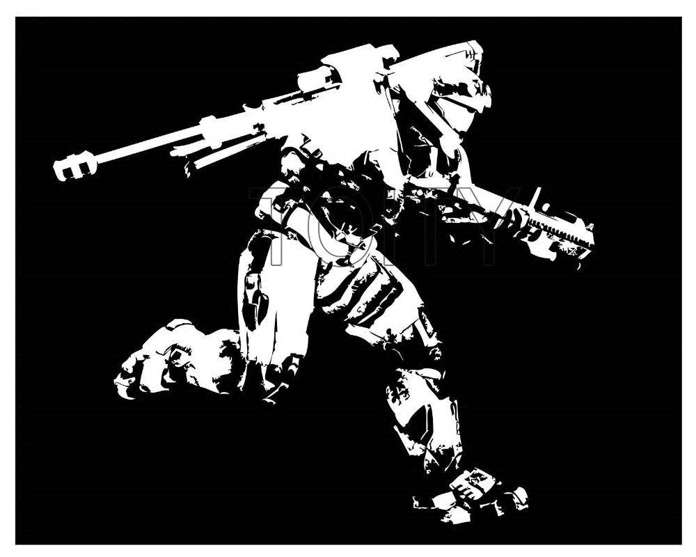 经典射击游戏光晕Halo Master Chief 士官长贴画网吧贴纸玻璃贴