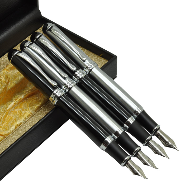 冲钻~金豪jinhao X 750 铱金笔钢笔 全钢黑亮磨砂 3色可选