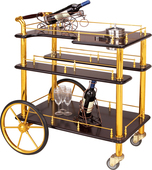 实木质茶水送餐车点心车 服务车 酒店移动三层酒水车 红酒手推车