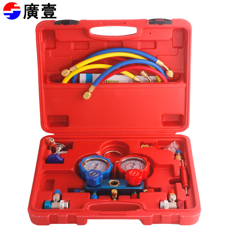 汽车家用带油雪种表加氟表防震冷媒表空调表R134A R22 R410压力表