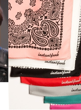 韩国正品代购instantfunk高俊熙真丝方巾她很漂亮名媛丝巾多色