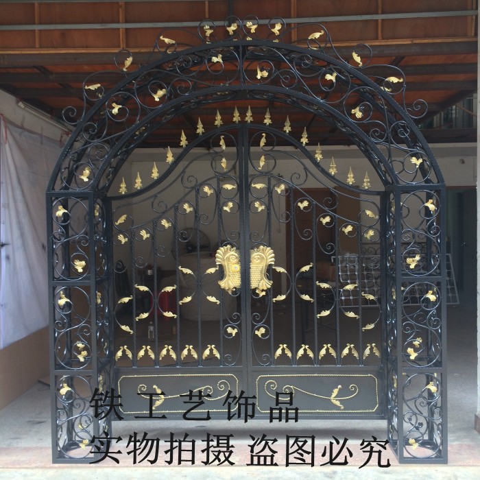 欧式铁艺花园拱门小区别墅大门