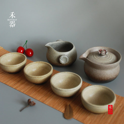 手工粗陶品茗杯功夫茶具