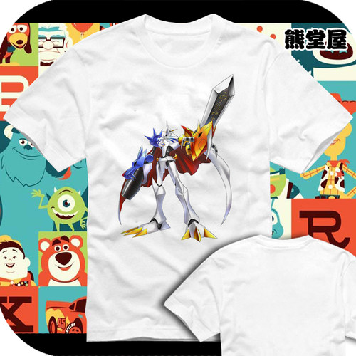 数码宝贝数码暴龙digimon奥米加兽皇家骑士纯棉衣服T恤短袖