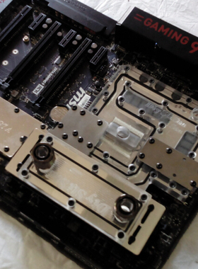 定做 微星MSI Z97 GAMING9 ACK主板水冷头 CPU+MOS+南桥一体式冷