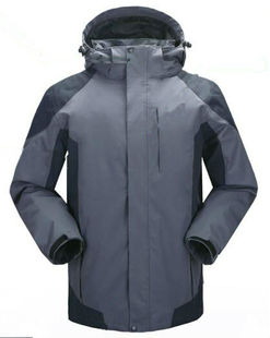 雷克兰PR10防寒服冲锋衣棉服,灰黑主色调男款外套,可选配多种内胆