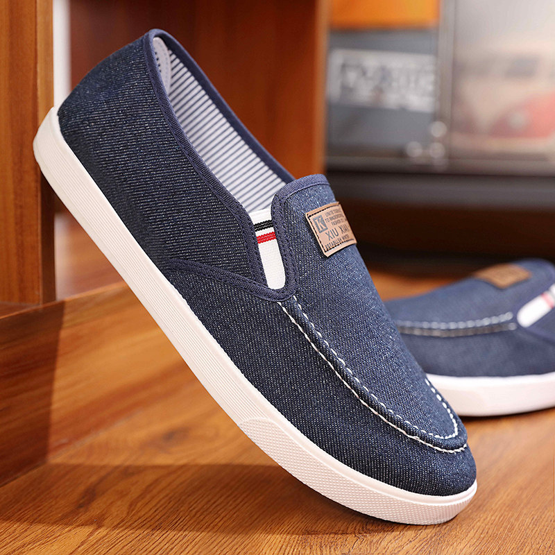 秋季帆布鞋男休闲鞋韩版潮流低帮学生鞋透气运动鞋懒人板鞋男鞋在类目 流行男鞋, 帆布鞋中 - 来自Buy2taobao.com提供专业的淘宝代购服务