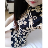 蕾丝气质高端日常性感小个子显瘦年轻款 夏季 修身 旗袍复古新款 短款