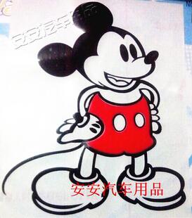 雕刻版 单张 站姿米奇汽车油箱盖贴纸 家用贴纸
