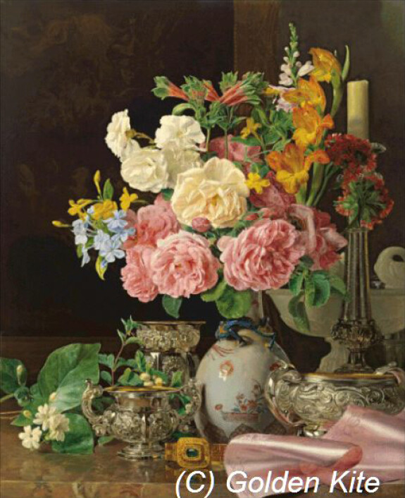 法国dmc线十字绣材料包非混绣原版图【gk-s2056】静物油画花瓶