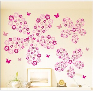 特价—浪漫满屋 客厅电视背景卧室床头墙贴纸 小花