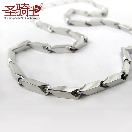 白金色潮流简约细款男项链不变色