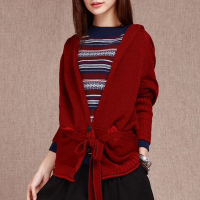 一衣江南毛衣春季女装蝙蝠袖