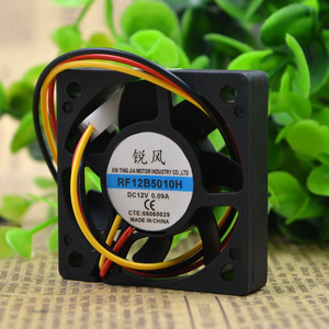 DIY 锐风 RF12B5010H 12V 0.09A 3针 5cm 散热风扇 静音小风扇