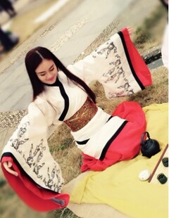 曲裾美人心计改良汉服女装古装仙女襦裙表演出服毕业成人礼礼服