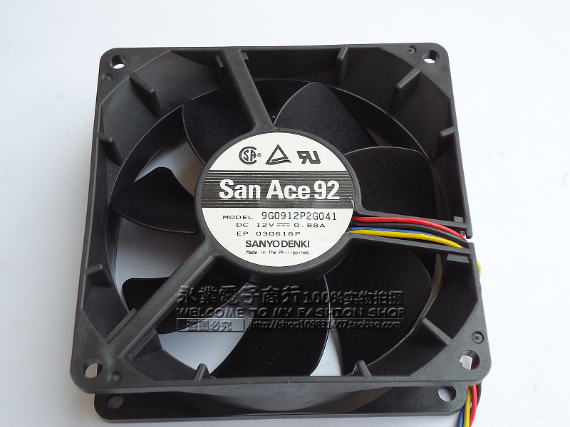 日本三洋SANYO 9032 12V 0.88A 四线PWM 9G0912P2G041 服务器风扇