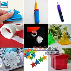 魔术长条气球打气筒充气筒腰刀梅花夹子氦气球吊坠承重点胶打结器