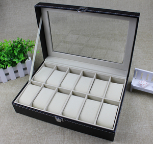 手表盒欧式皮革鳄鱼纹首饰盒子 开窗手表收纳箱 手链首饰盒 包邮