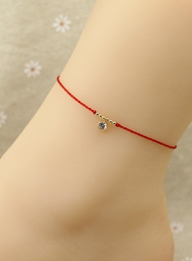 锆石极细金珠多色手绳原创定制