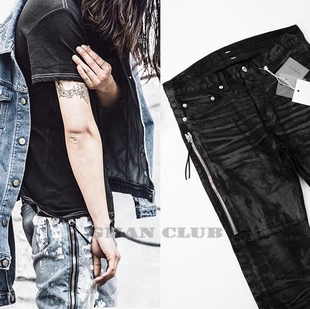 休闲长裤 Foti 细腿牛仔裤 高街涂层打蜡油漆微弹修身 GmanClub