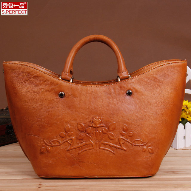 Show An Original Leather Handbag Bag New Handmade Bull Retro Handbag Shoulder Bag Messenger Bag Buy From Taobao On Freeshoppingchina Com