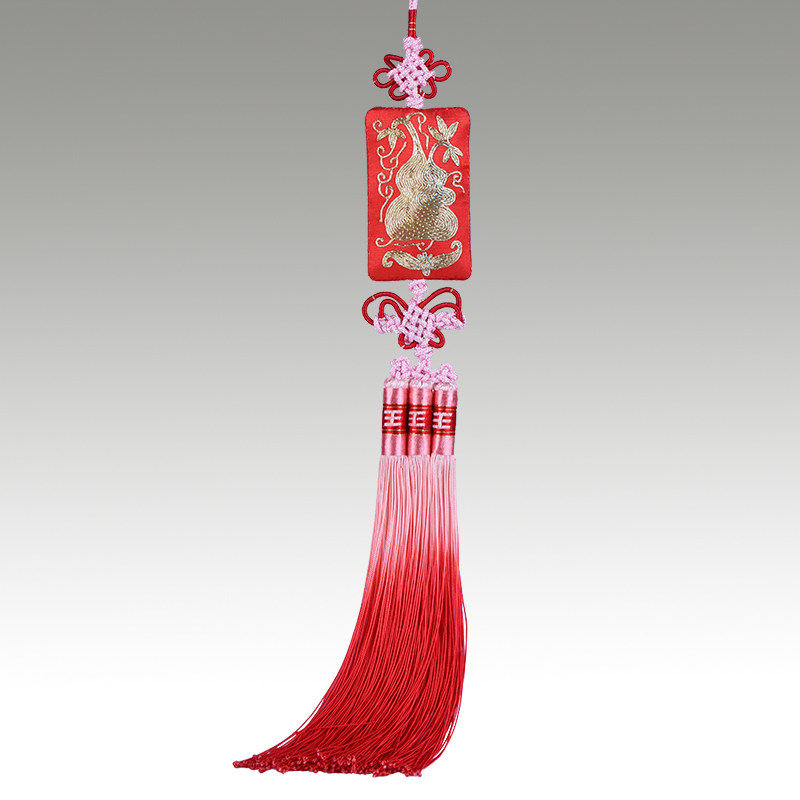 汽车吊坠挂饰车内挂件创意个性平安手工刺绣苏绣成品中国风礼品