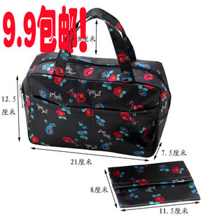 9.9包邮日杂 附录多功能复古小花手拎包 收纳包小拎包新款热卖