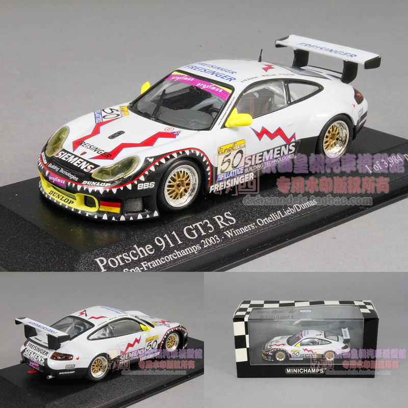 ÌØ¼ÛÃÔÄãÇÐ 1:43 ±£Ê±½Ý911 GT3 RS 2003ÄêSPA˹ÅÁÈüµÀ¹Ú¾ü50ºÅ