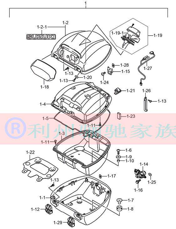 GW250S旅行版摩托车原装后尾箱后备箱250后尾箱