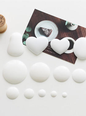 【可可家の辅料】塑料包扣胚/手工马卡龙配件梨形/圆形/心形13款