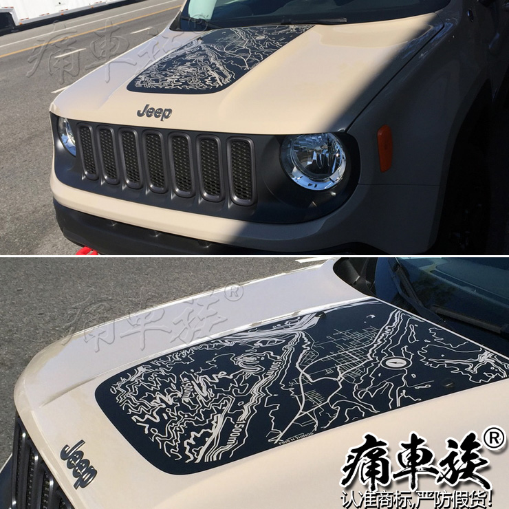 吉普jeep自由侠沙漠头盖引挚车贴