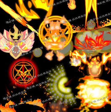 flash 矢量游戏 动画特效 激光  爆炸 光晕烟雾 火焰 火雨火柱