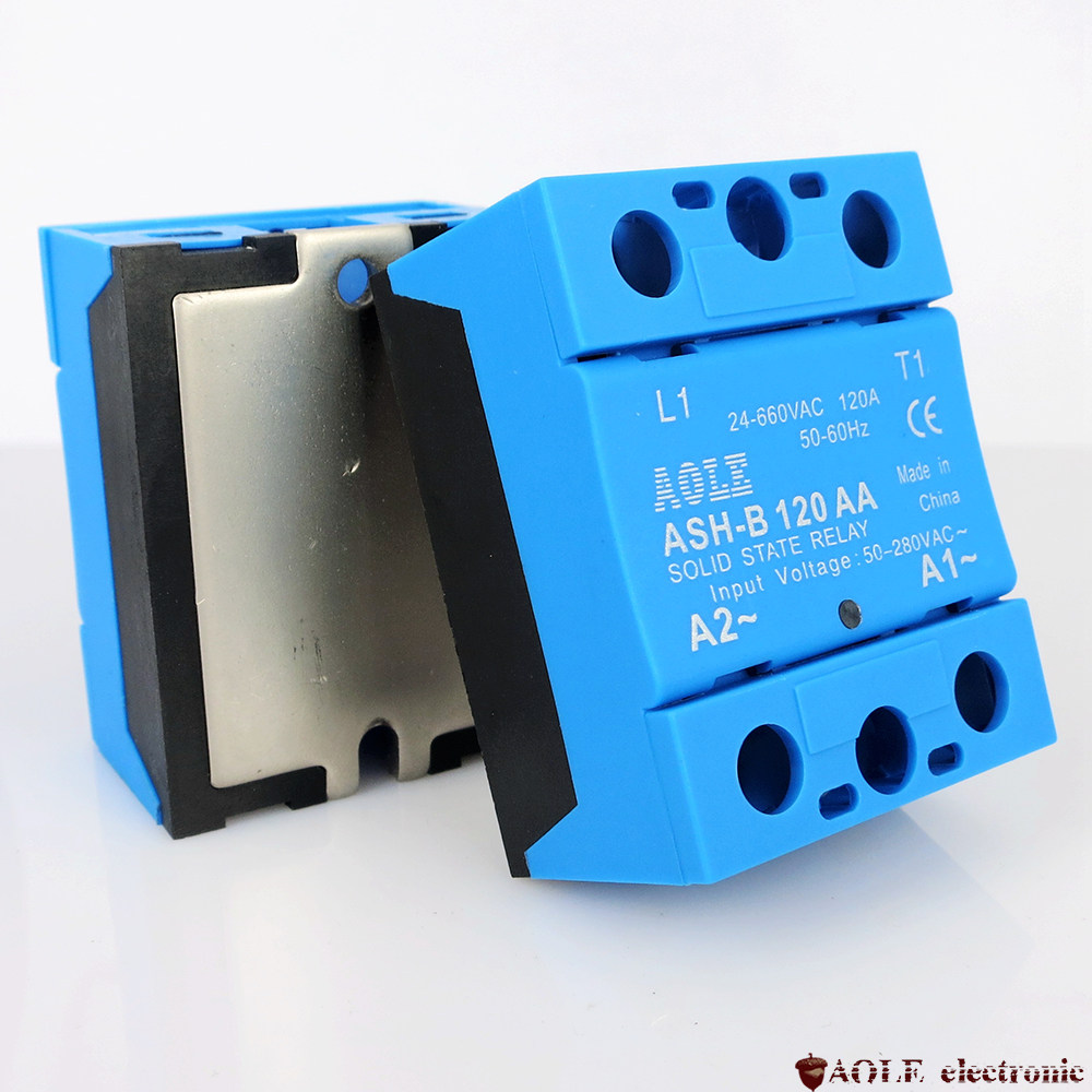 厂家直销120a奥乐600v单相交流固态继电器ash-b 120aa交流控交流