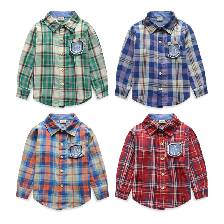 Chemise garcon à manche longue en coton - Ref 2082762 Image 1