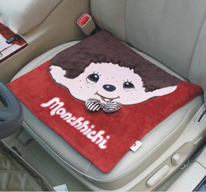 新款 蒙奇奇卡通短绒汽车坐垫四季通用座垫方垫汽车内饰卡通坐垫
