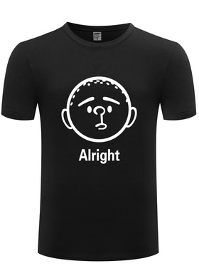 厂家直销 纯棉男式短袖T恤 Karl Pilkington Alright 欧码男士T恤