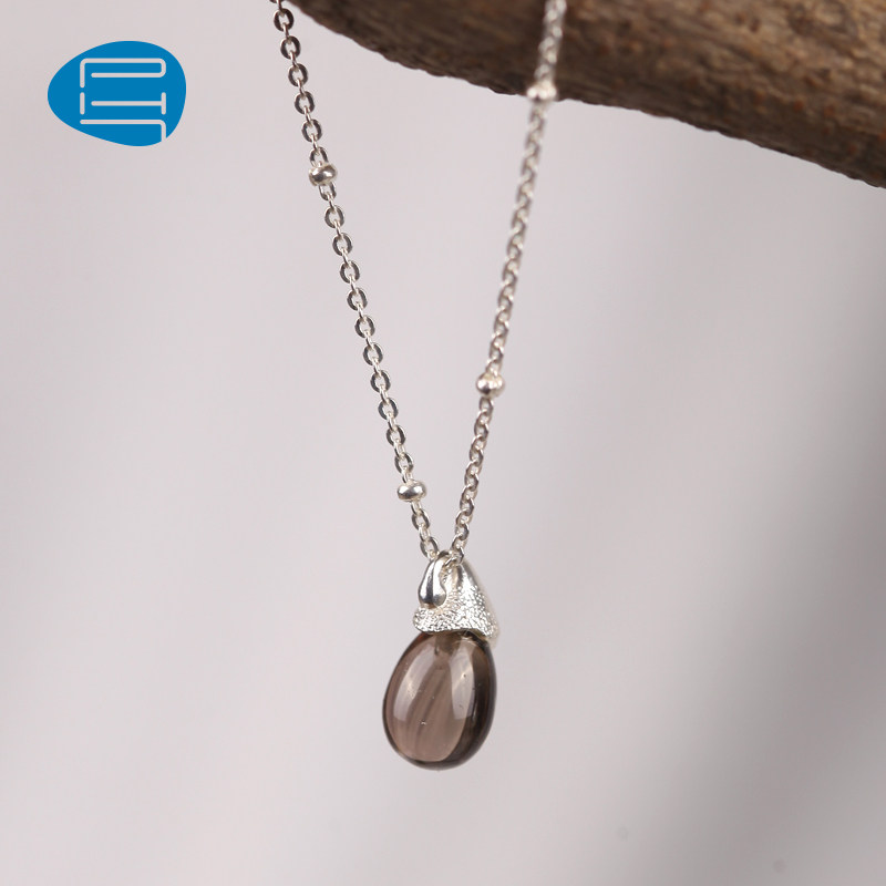 PH7 Shilu series manual 925 Silver Necklace Tea Crystal Pendant Simplicity Silver Accessories clavicle Send his girlfriendin the Accessories/Fashion Jewelry, Necklace  category - from Buy2taobao.com to provide professional Taobao agent buy service