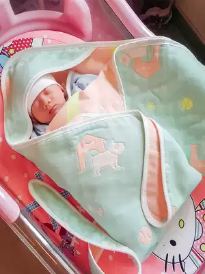 Newborn baby holding delivery room coated gauze thin cotton newborn summer baby spring and autumn swaddling winter thickening