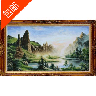 尚美绒绣 毛线绣 半针绣 绒线绣 风景系列 山水情 正品手工艺品