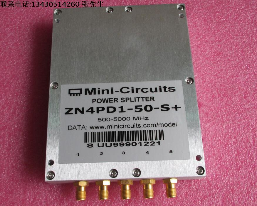 ZN4PD1-50-S+进口500-5000MHz SMA 一分四高频射频微波同轴功分器